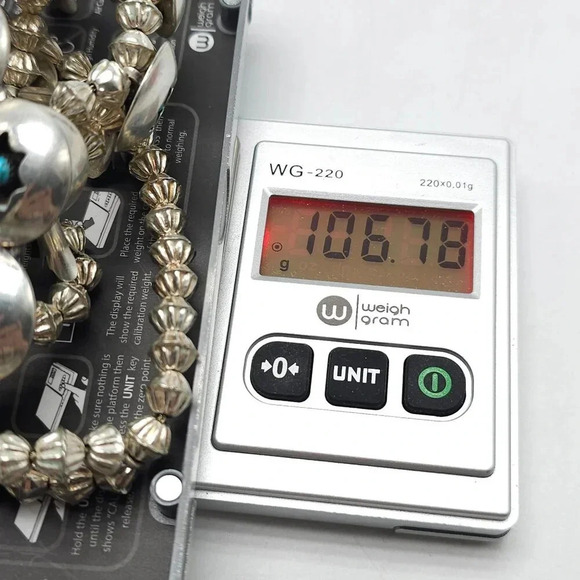 Southwestern Silver Snake Eyes Turquoise Squash Necklace Earrings Cuff Bracelet - Picture 14 of 16